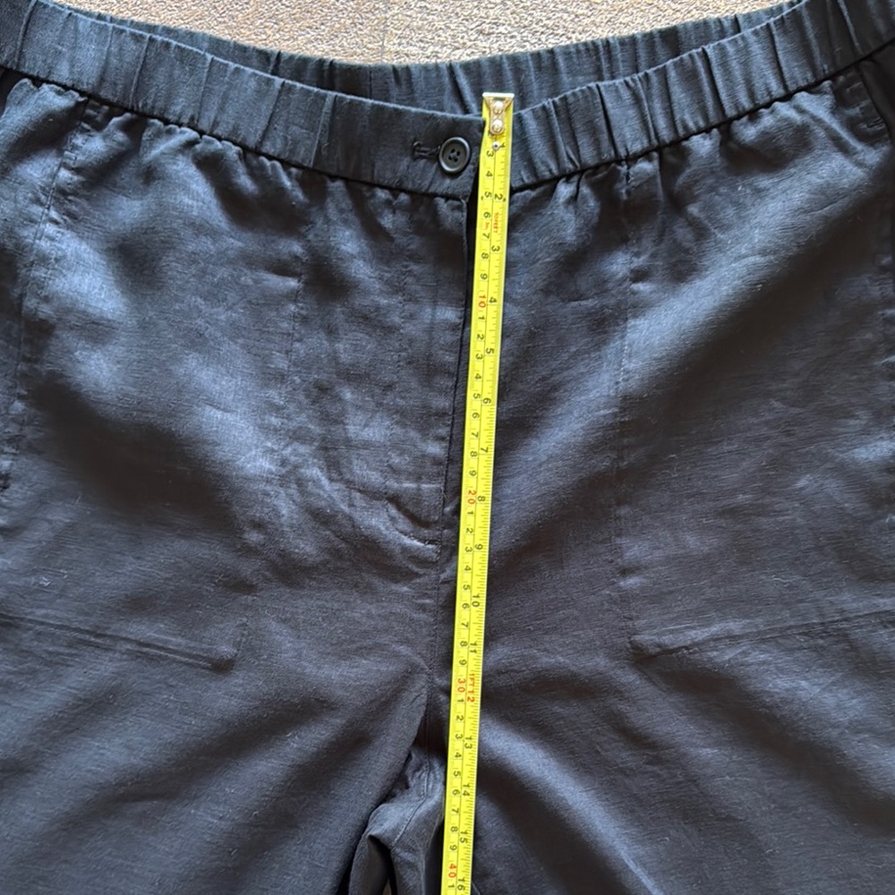 Eileen Fisher Black Wide Leg Pants with Relaxed Fit - Picture 5 of 7